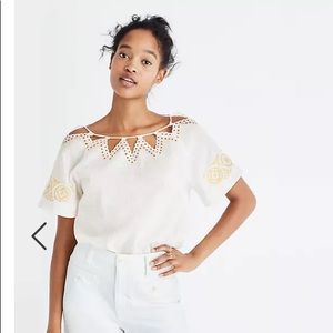 Madewell Eyelet Peekaboo Top